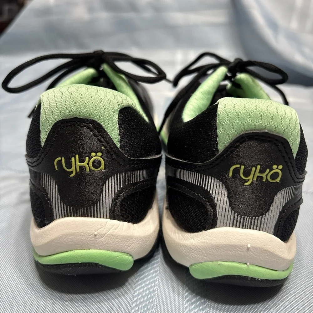 Ryka Influence Black and Lime Green Athletic Sneakers-Size 6.5 - Picture 4 of 6